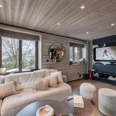 Luxueux 6 Avec Jacuzzi Et Home-cinéma à Megève, Proche Centre - Fr-1-569-93 Chalet